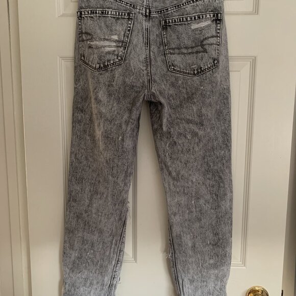 American Eagle Distressed Black Wash Jeans - Picture 3 of 7